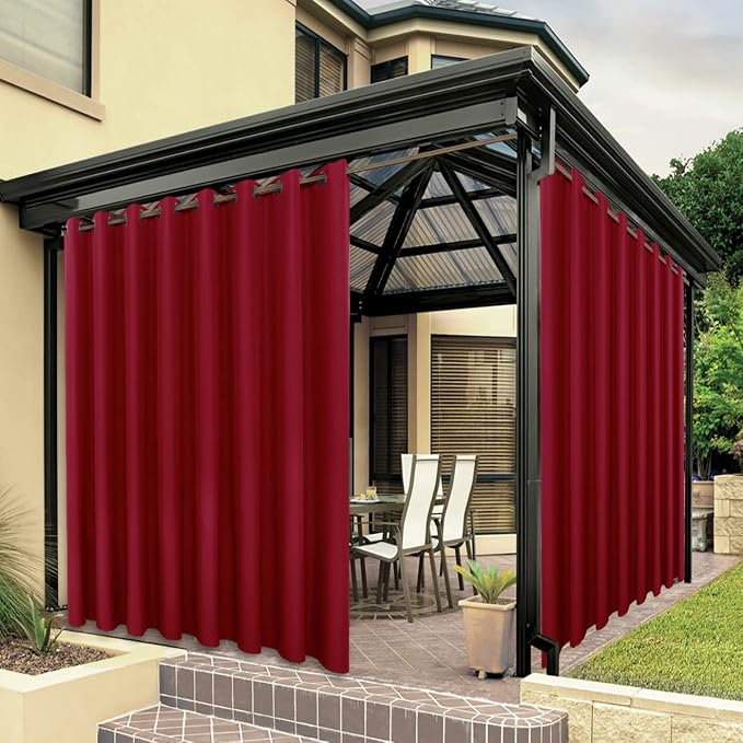 BONZER Extra Wide Waterproof Outdoor Curtains by Bonzer