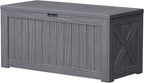 Devoko 120 Gallon Deck Box Resin Outdoor Storage Box Waterproof | Large Outdoor by DEVOKO