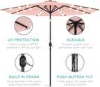 Best Choice Products 10ft Solar Polyester LED Lighted Patio Umbrella w/Tilt - Image 5
