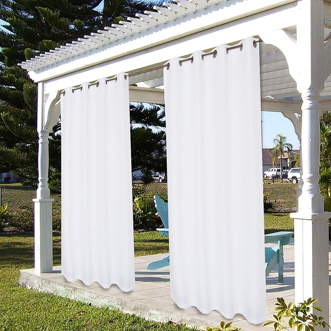 BONZER Outdoor Curtains for Patio Waterproof Thick Privacy | Grommet Light - Image 7