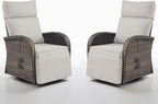 Dual-Adjust Outdoor Swivel Recliner Chair – Reclining Patio Chair by Belord