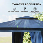 Outsunny 10' x 12' Outdoor Patio Gazebo - Image 3