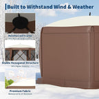 13FT Pop-Up Gazebo Tent with Mesh Netting & Removable Wind Cloths | Outdoor - Image 2