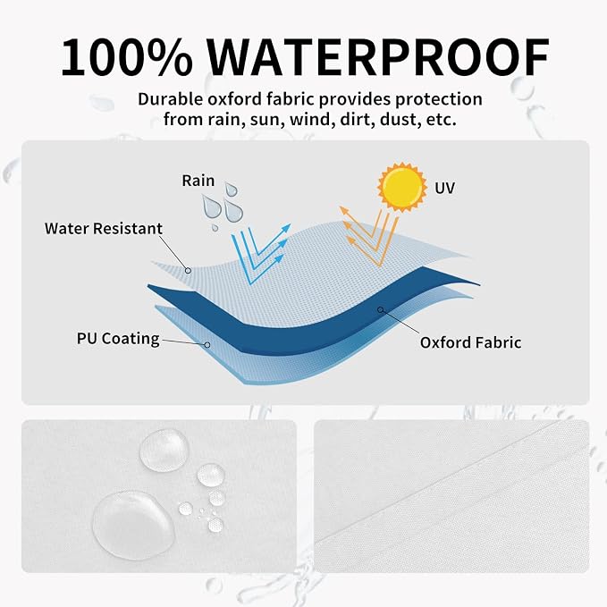 Easy-Going 100% Waterproof Outdoor Curtains 54x96 inch, Gazebo and Pergola 2 - Image 2