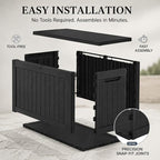150 Gallon Outdoor Storage Box Resin Deck Box All Weather Waterproof Large - Image 5