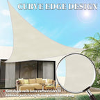 Sun Shade Sail 10'x18'x20.6' Butter Cream Triangle Custom Size | 95% UV Block - Image 3