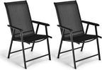 Giantex Set of 2 Patio Folding Chairs, Portable Outdoor Dining Chairs by Giantex