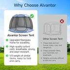 Alvantor Pop Up Screen House Tent, Instant Outdoor Gazebo - Image 2