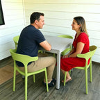 Modern Stackable Dining Chair Set, No Assembly, Plastic Chair, Patio Chair - Image 6