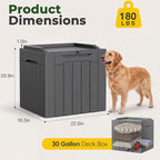 Flamaker 2 Pack Deck Box 31 Gallon Waterproof Resin Storage Box - Image 5