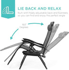 Best Choice Products Set of 2 Adjustable Steel Mesh Zero Gravity Lounge Chair - Image 4