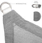 Eden's Decor Straight Flat-Edged 8' x 15' Grey Sun Shade Sail Rectangular - Image 2