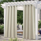 NICETOWN Outdoor Patio Curtains Waterproof, Stainless Steel Grommet Porch Decor by NICETOWN