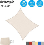 AsterOutdoor Sun Shade Sail Rectangle 16' x 20' UV Block Canopy - Image 2
