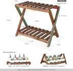 Small Plant Stand Shelf 2 Tier Desk Table Top Flower Succulent Stand | Indoor - Image 4