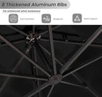 10 X 13 FT Cantilever Patio Outdoor Umbrella - Image 4