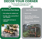 Metal Plant Stand, Rust-proof Aluminum Flower Pot Stand, Heavy Duty Planter - Image 7