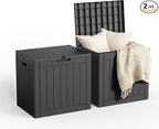 35 Gallon Outdoor Storage Box, Large Resin Deck Box by ASKPASS