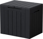 Devoko 29 Gallon Deck Box, Waterproof Resin Outdoor Storage Box | Lockable and by DEVOKO