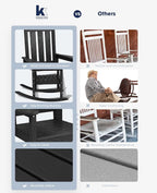 Oversized Outdoor Rocking Chair, HDPE Patio Rockers - Image 9