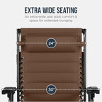 Best Choice Products Oversized Padded Zero Gravity Chair w/Canopy Headrest Cup - Image 5