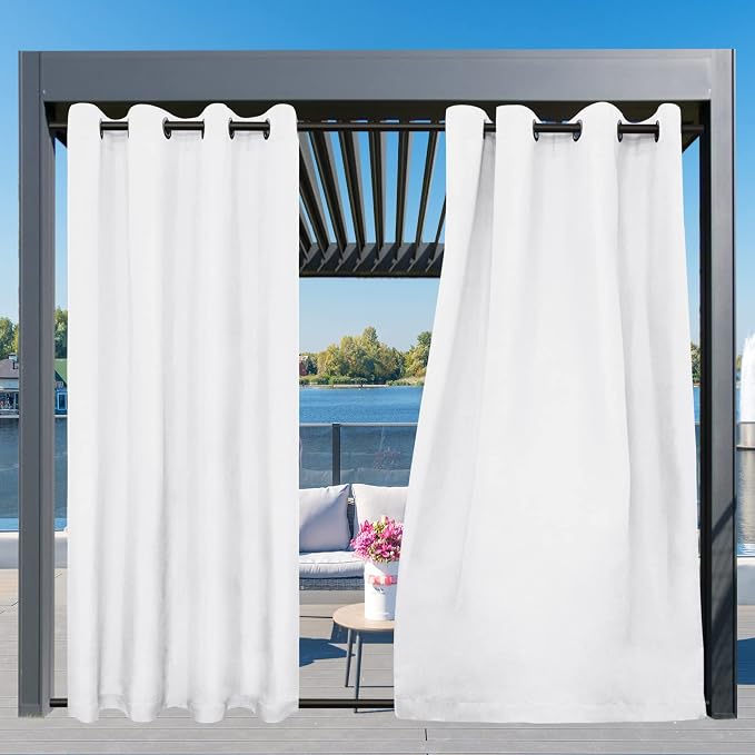 Easy-Going Outdoor Curtains for Patio 2 Panels, 54x84 inch, Weatherproof - Image 3