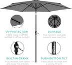 Best Choice Products 10ft Outdoor Patio Umbrella, Outdoor Table Umbrella - Image 5