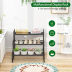 3-Tier Stair Style Metal Plant Stand, Stackable Plant Shelf | 3-tier stair style - Image 5