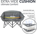 Double Camping Chair Loveseat -2 Person Oversized Padded Outdoor Camp Couch | - Image 3