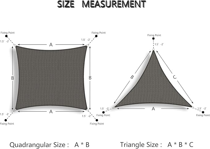 Tronssien Rectangle 16'x20' Sun Shade Sail, 95% UV Blockage Canopy Awning - Image 5