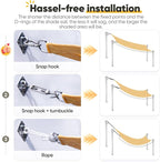 Quictent Sun Shade Sail for Patio w/Hardware Kit 185GSM 20x20ft Brown | Square - Image 5
