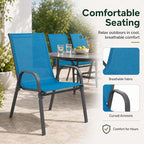 Majnesvon Outdoor Patio Chairs Set of 6, Stackable Patio Chairs, Front Porch - Image 4