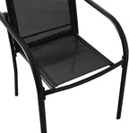 Stackable Patio Chairs Set of 8, Outdoor Dining Chairs - Image 8