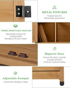 68'' Outdoor Storage Cabinet, Wooden Garden Tool Cabinet - Image 7
