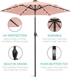 Best Choice Products 7.5ft Solar Umbrella LED Lighted Patio Umbrella, Table - Image 5