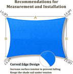 Shade&Beyond 5'x12' Sun Shade Sail Canopy Rectangle, UV Block Breathable Curved - Image 5