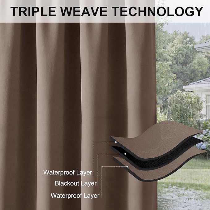 RYB HOME Extra Wide Outdoor Curtains - Image 6