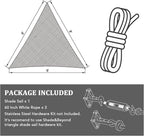 Shade&Beyond Triangle Sun Shade Sail 12'X12'X17' Permeable Canopy Dark Grey - Image 7