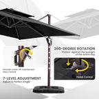 10x10 FT Outdoor Cantilever Patio Umbrella - Image 3