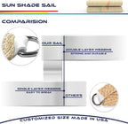 WINDSCREEN4LESS 22' x 22' x 22' Sun Shade Sail UV Block Fabric Canopy in Sand - Image 7