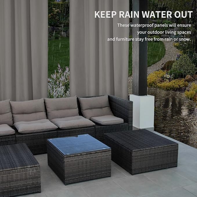 Easy-Going 100% Waterproof Outdoor Curtains 54x84 inch, Gazebo and Pergola 2 - Image 4