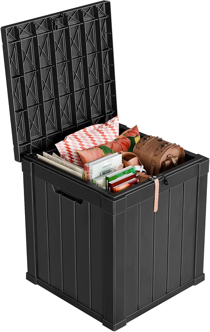 PatioZen 52 Gallon Deck Box Outdoor, Weatherproof Resin Patio Storage Box by OutdoorLivingPerfected