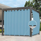 Easy-Going Outdoor Curtains for Patio 1 Panel, 150x96 inch, Sky Blue | by Easy-Going