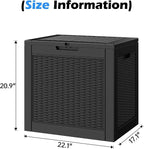 Outdoor Storage Box, 30 Gallon Resin Deck Boxes Outdoor Waterproof - Image 2