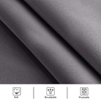 Extra Wide Outdoor Curtains W70 x L84 Inch Grey, 1 Panel | Outdoor Patio - Image 7