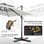 10x10 FT Outdoor Cantilever Patio Umbrella - Image 6