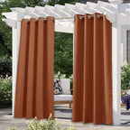 NICETOWN Outdoor Curtains for Patio Waterproof, Rustproof Silver Grommet Luxury by NICETOWN