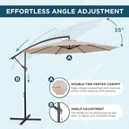 10FT Outdoor Offset Umbrella, Cantilever Patio Umbrella - Image 3