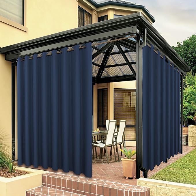 BONZER Wide Waterproof Outdoor Curtains by Bonzer