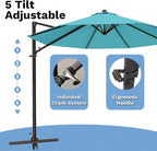 Devoko 10ft Cantilever Patio Umbrella, Round Large Outdoor Umbrella - Image 5